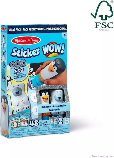 Melissa & Doug Children's Craft Sticker WOW! Value Pack 2 Activity Books with 2 Sticker Stamps, Winter for Children 3 Years