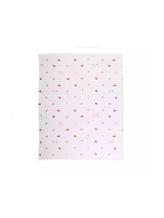 Nef-Nef Homeware Blanket Cot Lady Bug Waffle Beige 110x150cm