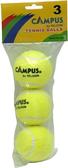 Campus Beach Rackets Balls Yellow 3pcs