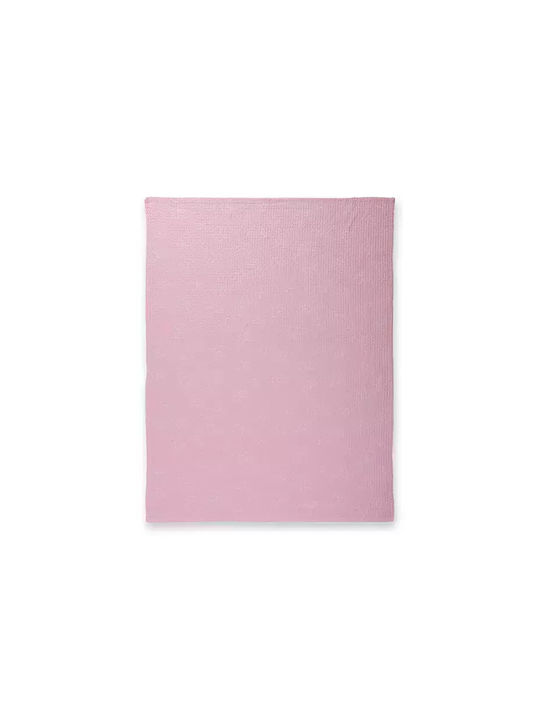 Nef-Nef Homeware Κουβέρτα Κούνιας Wings Of Joy Πικέ Ροζ 110x150εκ.