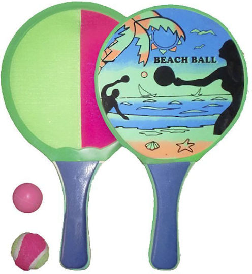 Summertiempo Kids Beach Rackets Two Sides & 2 Balls