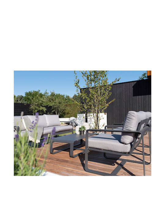 Garten- und Outdoor-Möbelsets Amalf 4 Stück Aluminium mit Kissen