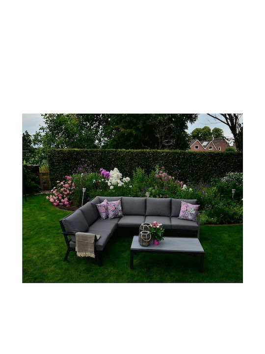 Garten- und Outdoor-Möbelsets Marah 2 Stück Grau mit Kissen