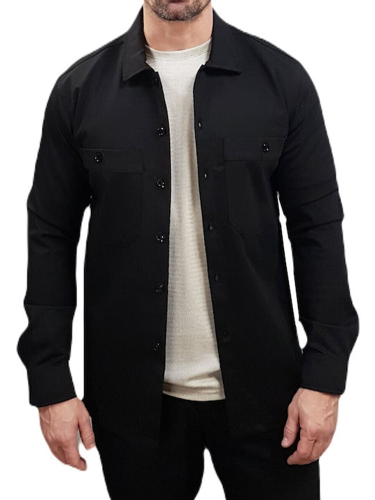 Μακρυμάνικo Overshirt Black 260-954
