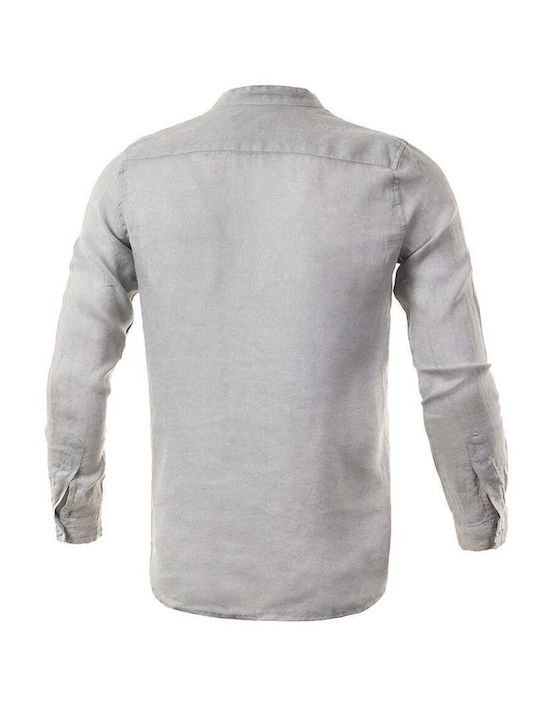 Langärmlig Leinen Hemd Gray