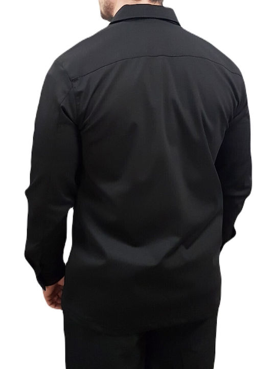 Μακρυμάνικo Overshirt Black 260-954
