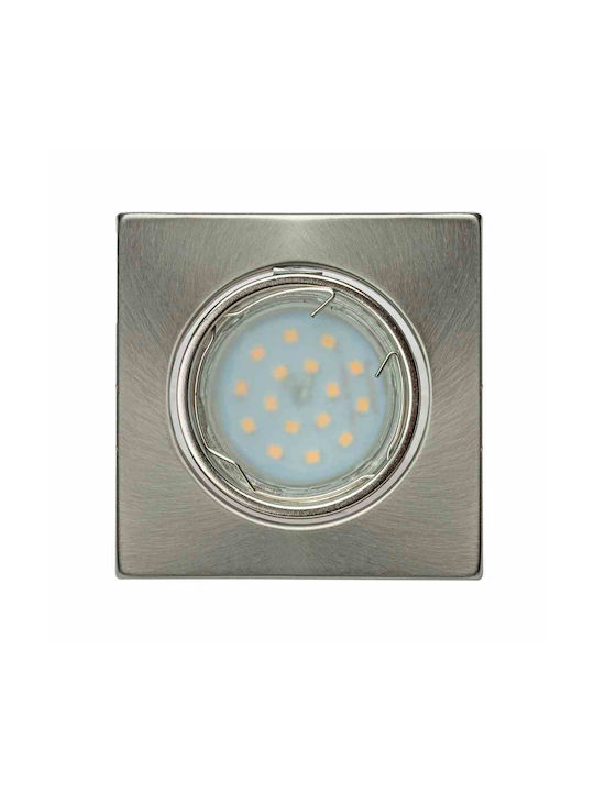 Eko Light Τετράγωνο Χωνευτό Σποτ με Ενσωματωμένο LED και Θερμό Λευκό Φως 1τμχ