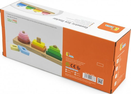 Viga Toys Παιχνίδι Στοίβαξης από Ξύλο για 18+ Μηνών