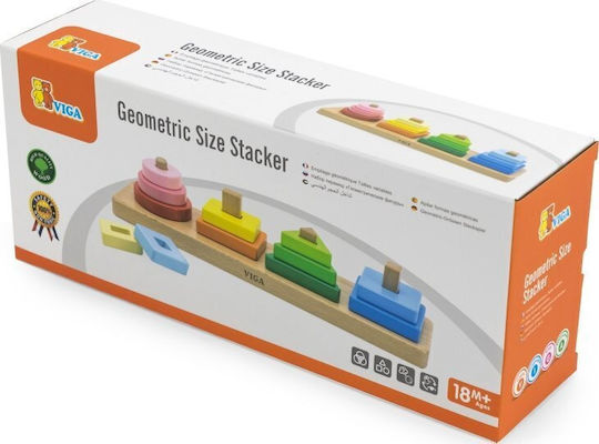 Viga Toys Παιχνίδι Στοίβαξης από Ξύλο για 18+ Μηνών