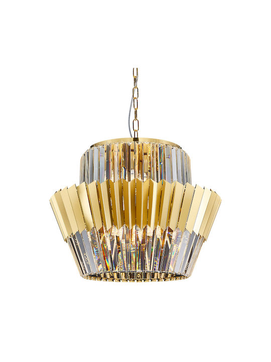 Eko Light Πολυέλαιος με Κρύσταλλα Χρυσός Eko Light Πολυέλαιος με Κρύσταλλα Χρυσός