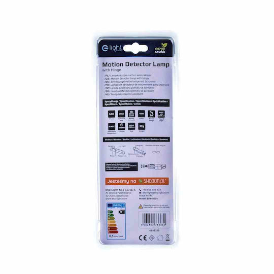 Eko Light LED Light Linear for Cabinets with Battery Powered and Motion Sensor 1pcs