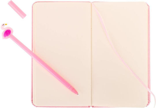 Gift Set Kids Flamingo Notebook Faux Leather Finish + Flamingo Pen