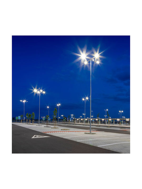 Eko Light Външна Стояща Лампа LED Улично Осветление 100W с Неутрално Бяло Светлина IP65 Сива
