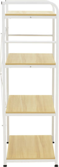 Pakketo Depo Floor Bathroom Shelf Metallic 60x40x120cm White