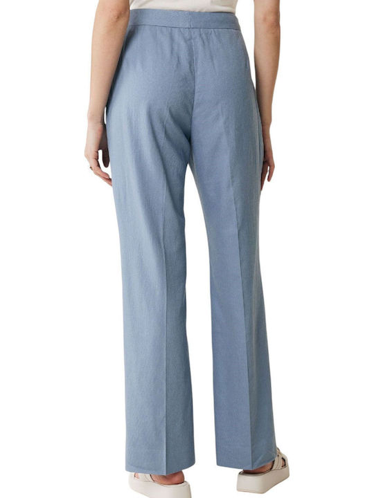 Mexx Γυναικείο Υφασμάτινο Παντελόνι Straight Faded Blue