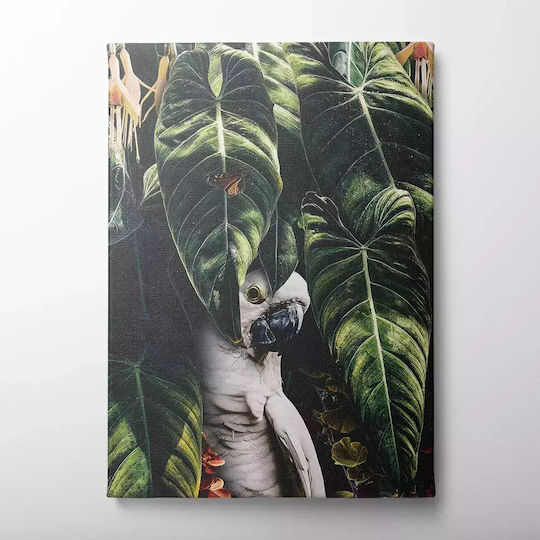 Tropical Parrot on Canvas x40 cm