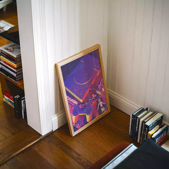 Gaming Poster Playstation X Gm016 21cm X 30cm Φυσικό Ξύλινο Κάδρο