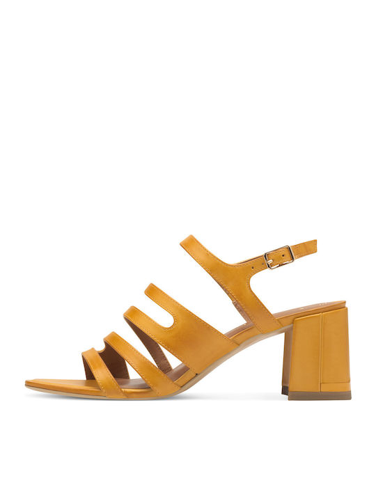 Leder Sandalen Gelb