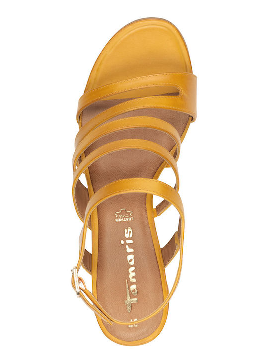 Leder Sandalen Gelb
