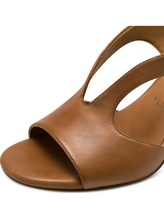 Leather Sandals Tabac Brown