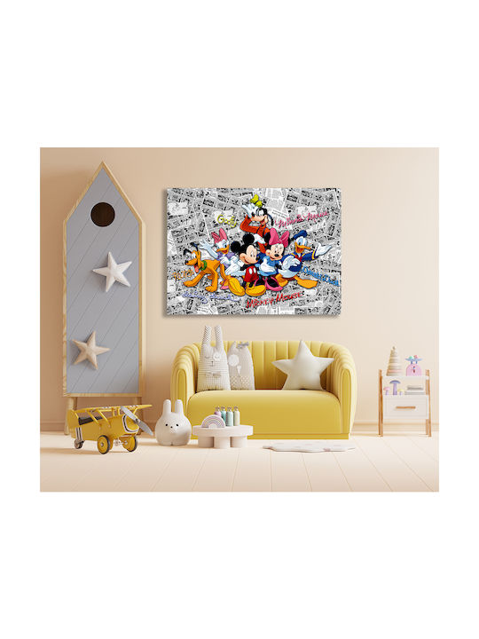Παιδικός Πίνακας Mickey & Friends σε Καμβά 65x95εκ.
