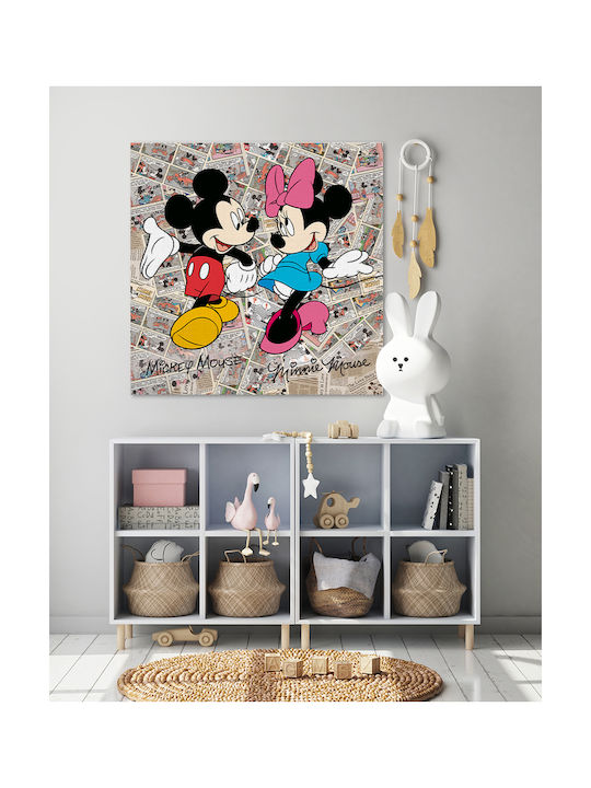 Kids Canvas Wall Painting Mickey & Minnie 65x65cm
