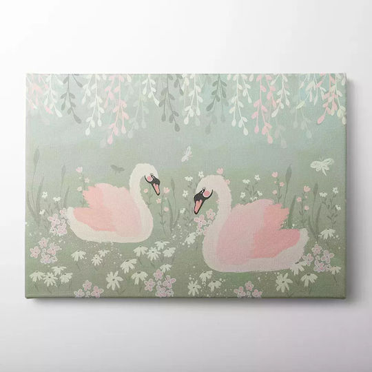 Kids Wall Art Swans 65x95cm