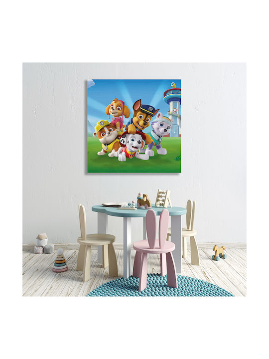 Kids Canvas Wall Painting Paw Patrol 40x40cm