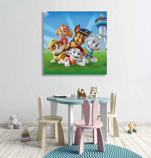 Kids Canvas Wall Painting Paw Patrol 40x40cm