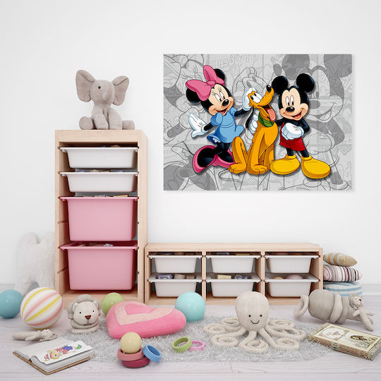 Kids Canvas Wall Painting Mickey & Friends 80x120cm
