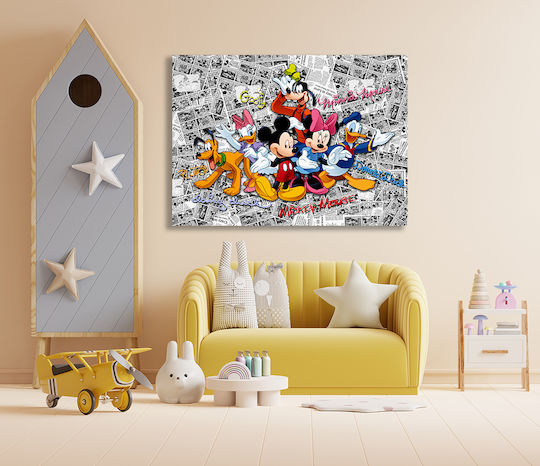 Παιδικός Πίνακας Mickey & Friends σε Καμβά 30x40εκ.