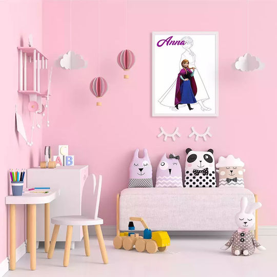 Kids Framed Wall Painting Princess Anna 21x30cm