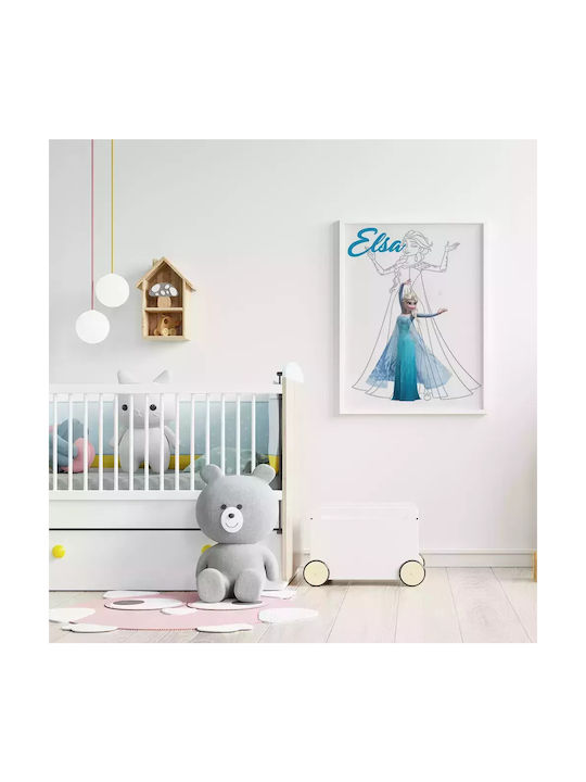 Kids Framed Wall Painting Princess Elsa 30x40cm