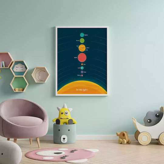 Kids Framed Wall Painting Solar System 21x30cm