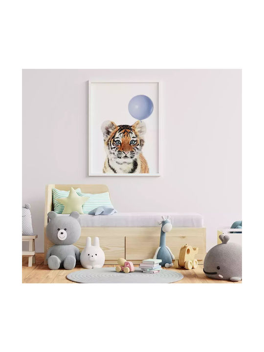 Tablou Copilăresc Tigru Balon Albastru 30x40buc