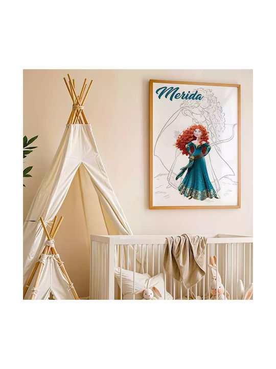 Tablou Copilăresc Princess Merida din Lemn 21x30buc