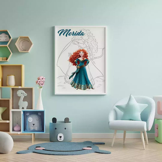 Kids Framed Wall Painting Princess Merida 30x40cm