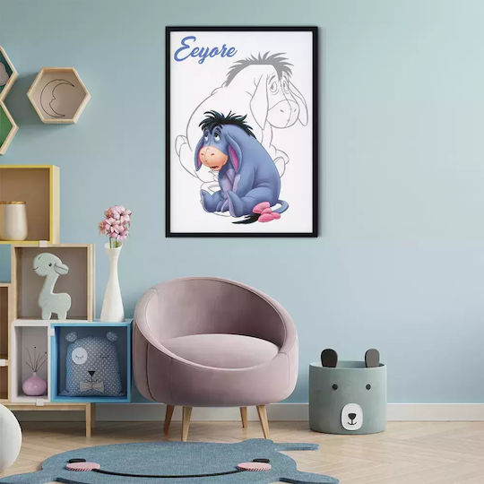 Παιδικό Κάδρο Eeyore με Λευκή Κορνίζα από Πλαστικό 21x30εκ.