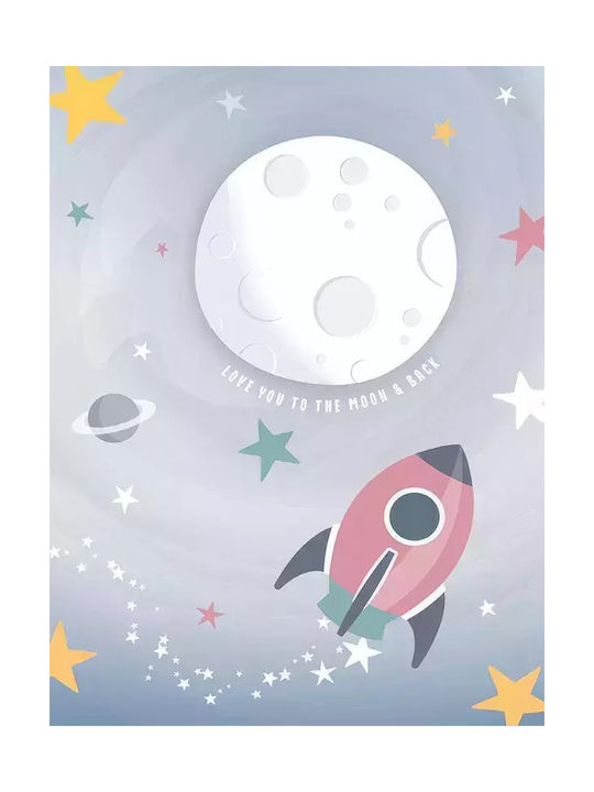 Παιδικό Κάδρο Moon Jet 32x23εκ.