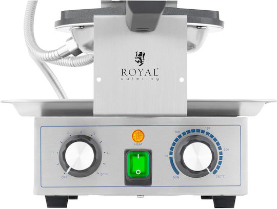 Royal Catering 1400 Mașină de gătit waffle comercială Single pentru clătite în formă de Bubble