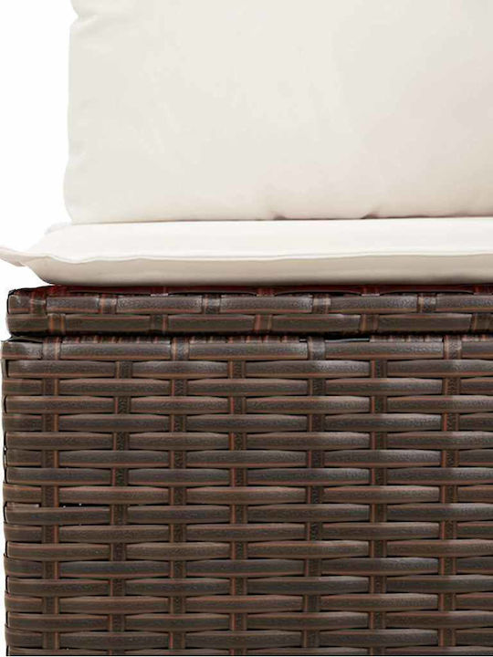 Two-Seater Outdoor Sofa Rattan with Cushions 55x55x69cm