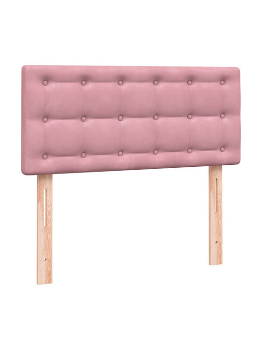 Ein Einzelbett Mit Stoff Rosa Mit Lattenrost Und Matratze 90x210cm