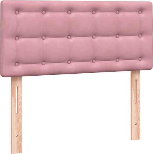 Ein Einzelbett Mit Stoff Rosa Mit Lattenrost Und Matratze 90x210cm