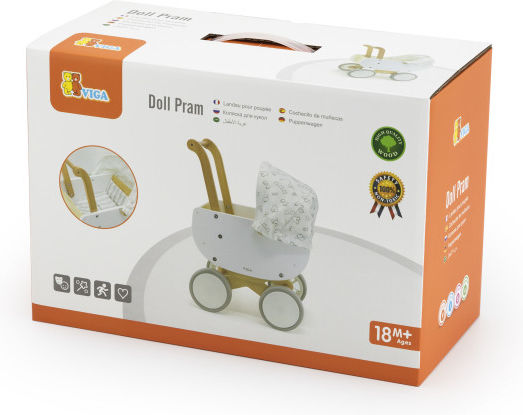 Viga Toys Puppenwagen aus Holz