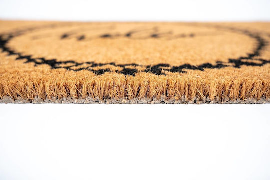 Sdim Covor de Intrare din Cocos cu Suport Antiderapant E-Coco 002 Hello Maro 40x60buc Grosime 15mm