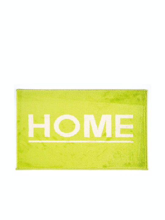 Sdim Covor de Intrare Mochetă cu Suport Antiderapant Fashion Home Verde lămâie 40x67buc Grosime 12mm