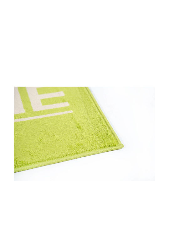 Sdim Covor de Intrare Mochetă cu Suport Antiderapant Fashion Home Verde lămâie 40x67buc Grosime 12mm