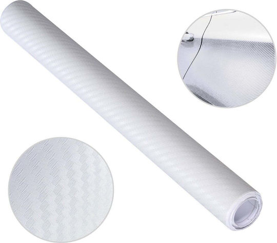 3D Carbon Auto-Folie Weiß 3m x 1,27m