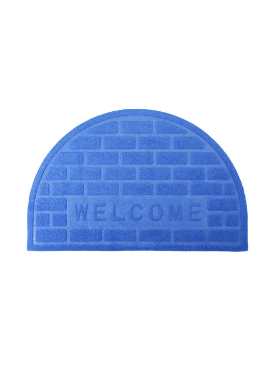 San Lorentzo Entrance Mat Carpet Wall Welcome Blue 40x60cm