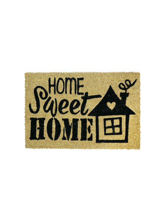 San Lorentzo Entrance Mat made of Coir with Anti-slip Backing Homecamino Ecru 40x60cm